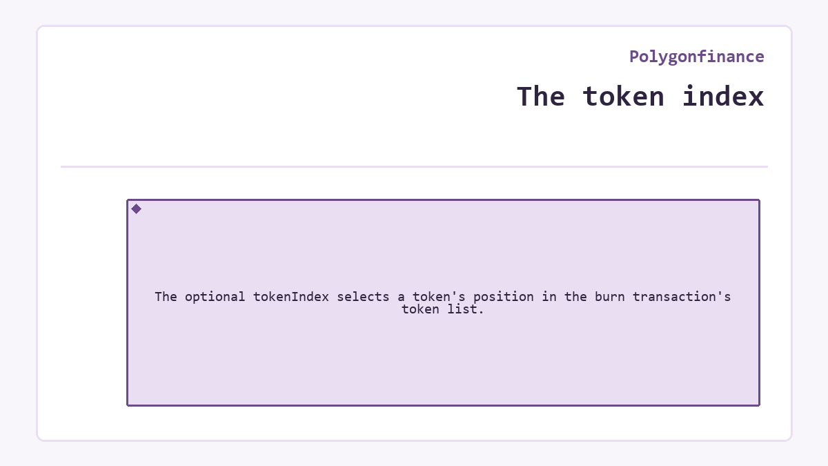 Graphic: Polygonfinance - The token index